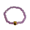 Pulseira Missangas LIlás com Dourado
